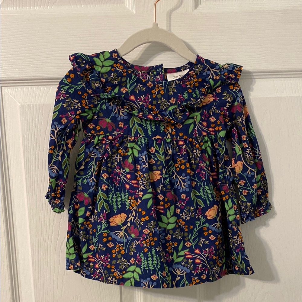 Okie Dokie Blue Floral Dress